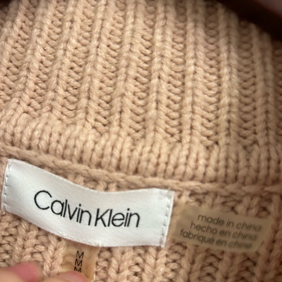 Calvin Klein Blush Mock Neck Knit Sweater - Picture 8 of 10